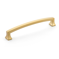 Menlo Park Arched Pull 6 inch Center to Center Signature Satin Brass