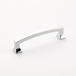 Menlo Park 4 Inch Center to Center Polished Chrome Cabinet Pull