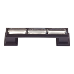 Legacy Crystal 3 Inch Center to Center Matte Black Cabinet Pull