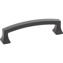 Menlo Park 4 Inch Center to Center Arched Matte Black Cabinet Pull