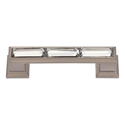 Legacy Crystal 3 Inch Center to Center Brushed Nickel Cabinet Pull