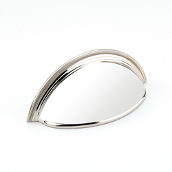 Atherton 3 Inch Center to Center Polished Nickel Cabinet Cup Pull