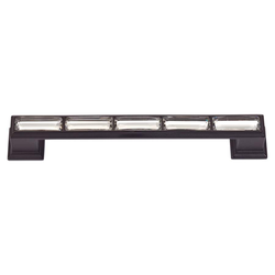 Legacy Crystal 5-1/16 Inch Center to Center Matte Black Cabinet Pull