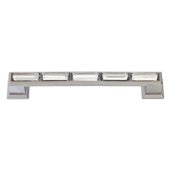Legacy Crystal 5-1/16 Inch Center to Center Polished Chrome Cabinet Pull