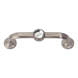 Legacy Crystal 3 Inch Center to Center Brushed Nickel Cabinet Pull
