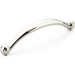Cabriole 6 Inch Center to Center Polished Nickel Cabinet Pull
