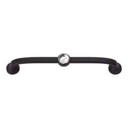 Legacy Crystal 5-1/16 Inch Center to Center Matte Black Cabinet Pull