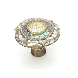 Fair Isle 1-1/2 Inch Diameter Aged Dover Cabinet Knob