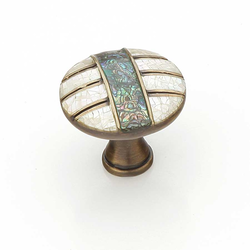 Fair Isle 1-3/8 Inch Diameter Aged Dover Cabinet Knob