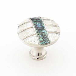 Fair Isle 1-3/8 Inch Diameter Polished Nickel Cabinet Knob
