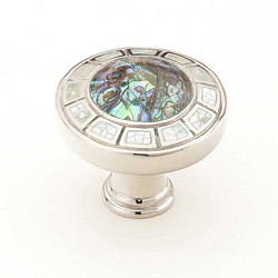 Fair Isle 1-1/2 Inch Diameter Polished Nickel Cabinet Knob