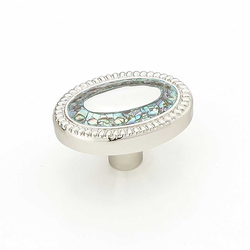 Fair Isle 1-5/8 Inch Diameter Polished Nickel Cabinet Knob