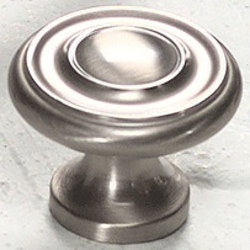 Solid Brass Traditional Designs 1-1/4 Inch Diameter Satin Nickel Cabinet Knob