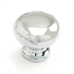 Country 1-1/4 Inch Diameter Polished Chrome Cabinet Knob