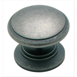 Clearance Sale, Solid Brass 1-1/4 Inch Diameter Weathered Nickel Cabinet Knob