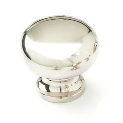Country 1-1/4 Inch Diameter Polished Nickel Cabinet Knob