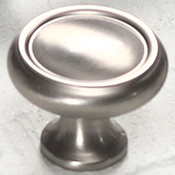 Country 1-1/4 Inch Diameter Satin Nickel Cabinet Knob
