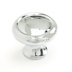 Country 1-1/4 Inch Diameter Polished Chrome Cabinet Knob