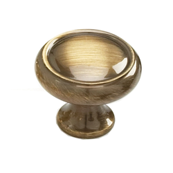 Solid Brass Traditional Designs 1-1/4 Inch Diameter Antique Brass Cabinet Knob