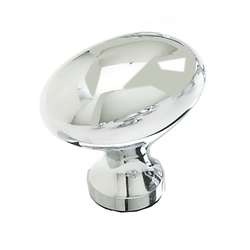 Country 1-3/8 Inch Diameter Polished Chrome Cabinet Knob