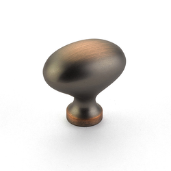 Country 1-3/8 Inch Diameter Aurora Bronze Cabinet Knob