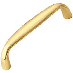 Solid Brass Traditional Designs 3 Inch Center to Center Polished Brass Cabinet Pull