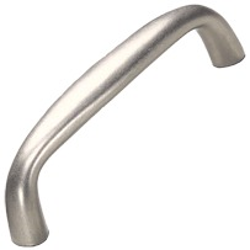 Solid Brass Traditional Designs 3 Inch Center to Center Distressed Nickel Cabinet Pull