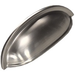 Solid Brass Traditional Designs 3 Inch Center to Center Satin Nickel Cabinet Cup Pull