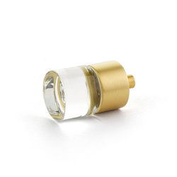 City Lights Knob 7/8 inch Diameter Satin Brass