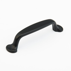 Country 4 Inch Center to Center Flat Black Cabinet Pull