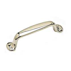Country 4 Inch Center to Center Polished Nickel Cabinet Pull