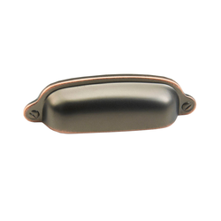 Country 3 Inch Center to Center Aurora Bronze Cabinet Cup Pull