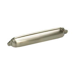 Solid Brass Traditional Designs 6 Inch Center to Center Satin Nickel Cabinet Cup Pull