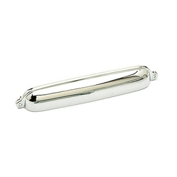 Solid Brass Traditional Designs 6 Inch Center to Center Polished Chrome Cabinet Cup Pull