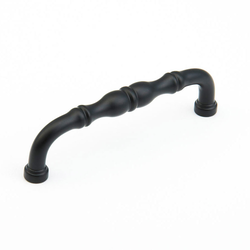 Colonial 4 Inch Center to Center Flat Black Cabinet Pull