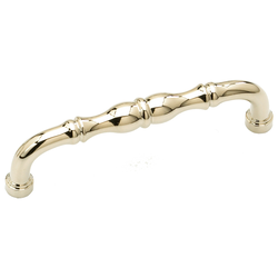 Colonial 4 Inch Center to Center Polished Nickel Cabinet Pull