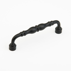 Colonial 6 Inch Center to Center Flat Black Cabinet Pull