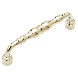 Colonial 6 Inch Center to Center Polished Nickel Cabinet Pull