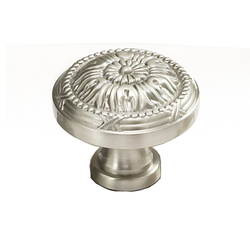 Versailles Forged Solid Brass 1-1/4 Inch Diameter Satin Nickel Cabinet Knob