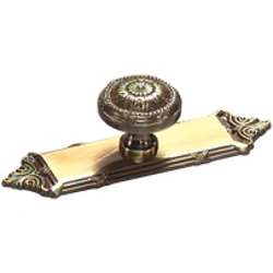 Versailles Forged Solid Brass 1-1/2 Inch Diameter Antique Light Polish Back-plate