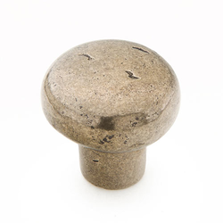 Cast Bronze Mountain 1-3/8 Inch Diameter Italian Nickel Cabinet Knob