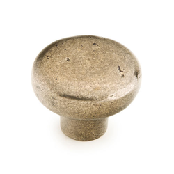 Cast Bronze Mountain 1-5/8 Inch Diameter Italian Nickel Cabinet Knob