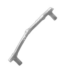 Mountain 4 Inch Center to Center Antique Silver Cabinet Pull
