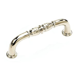 Meridian 3-3/4 Inch Center to Center Polished Nickel Cabinet Pull
