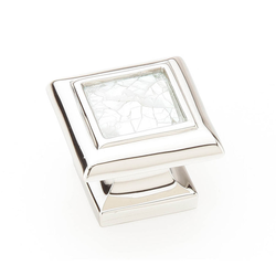 Mother of Pearl 1-3/8 Inch Diameter Mother of Pearl/Polished NIckel Cabinet Knob