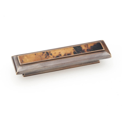 Tiger Penshell 3 Inch Center to Center Tiger Penshell/Dark Antique Bronze Cabinet Pull