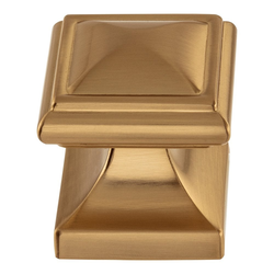 Wadsworth Knob 1-1/4 inch Diameter Warm Brass