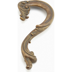 French Court 5 Inch Center to Center Monticello Brass Cabinet Pull