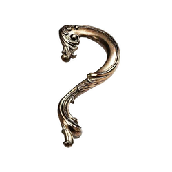 French Court 3-1/2 Inch Center to Center Monticello Brass Cabinet Pull