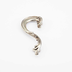 French Court 3-1/2 Inch Center to Center White Brass Cabinet Pull